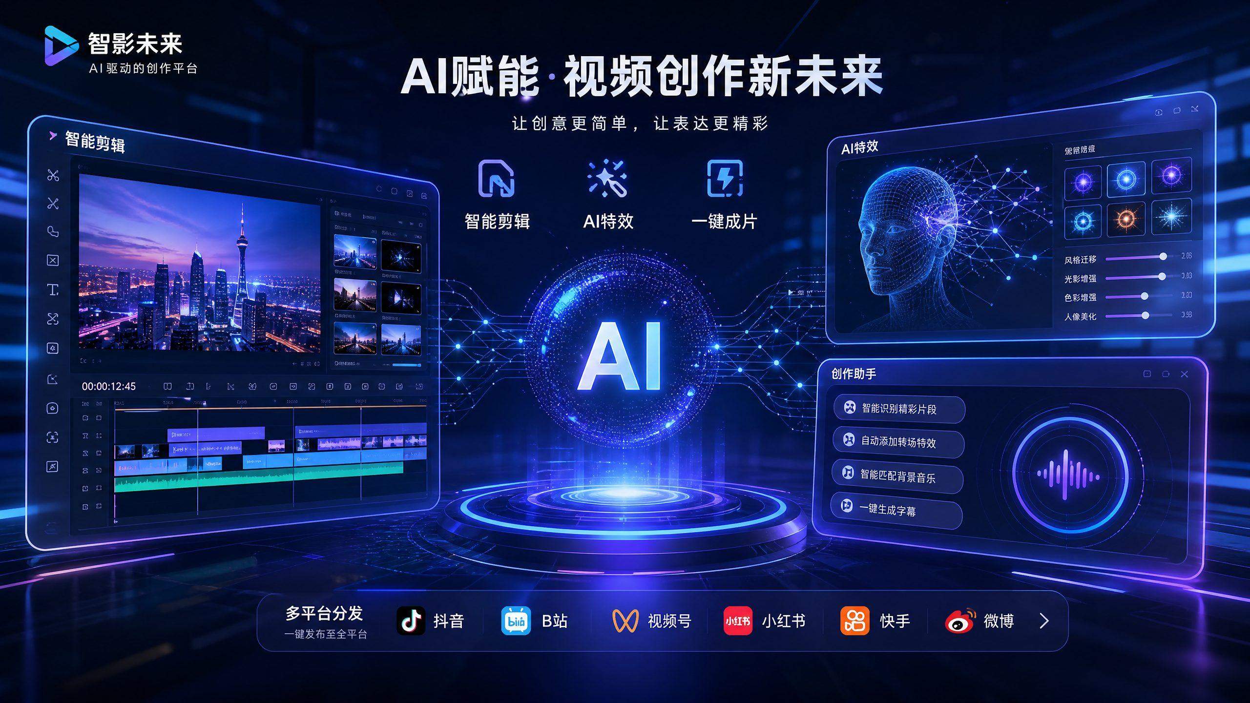 直播录屏AI视频剪辑工具